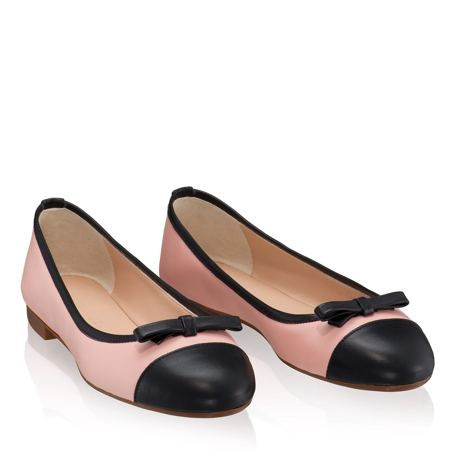 Picture of Women's Ballerinas 8361 Vitello Pink+Black