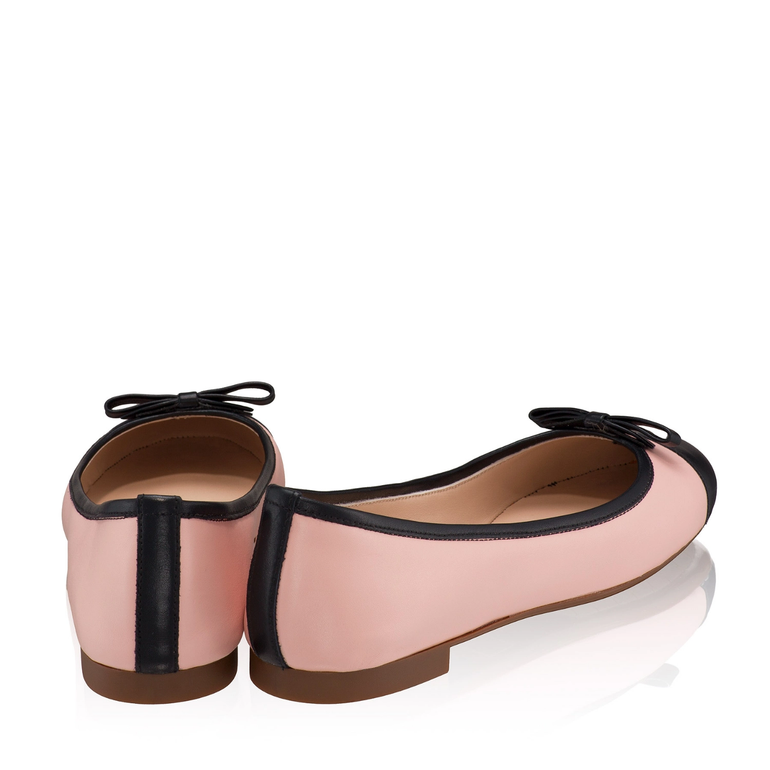 Picture of Women's Ballerinas 8361 Vitello Pink+Black