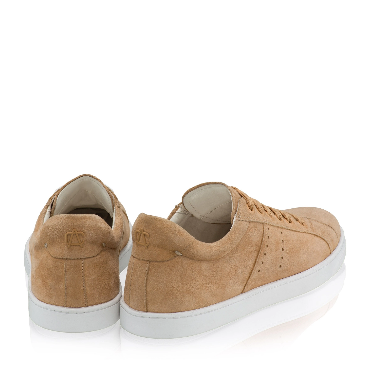 Picture of Women Leather Sport Shoes 8330 Camoscio Beige