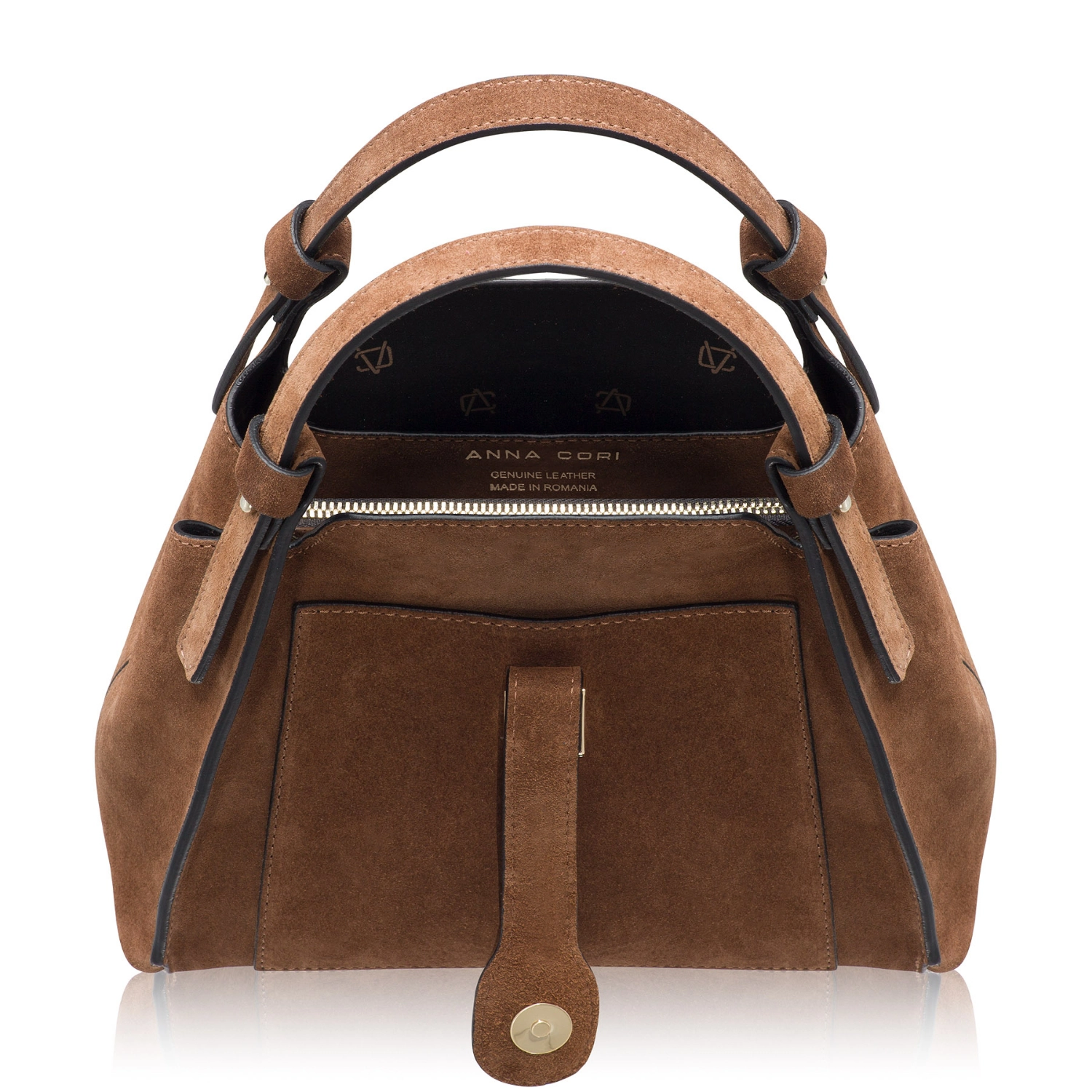 Picture of Women Leather Handbag BLUMA 01 CROSTA TABACCO