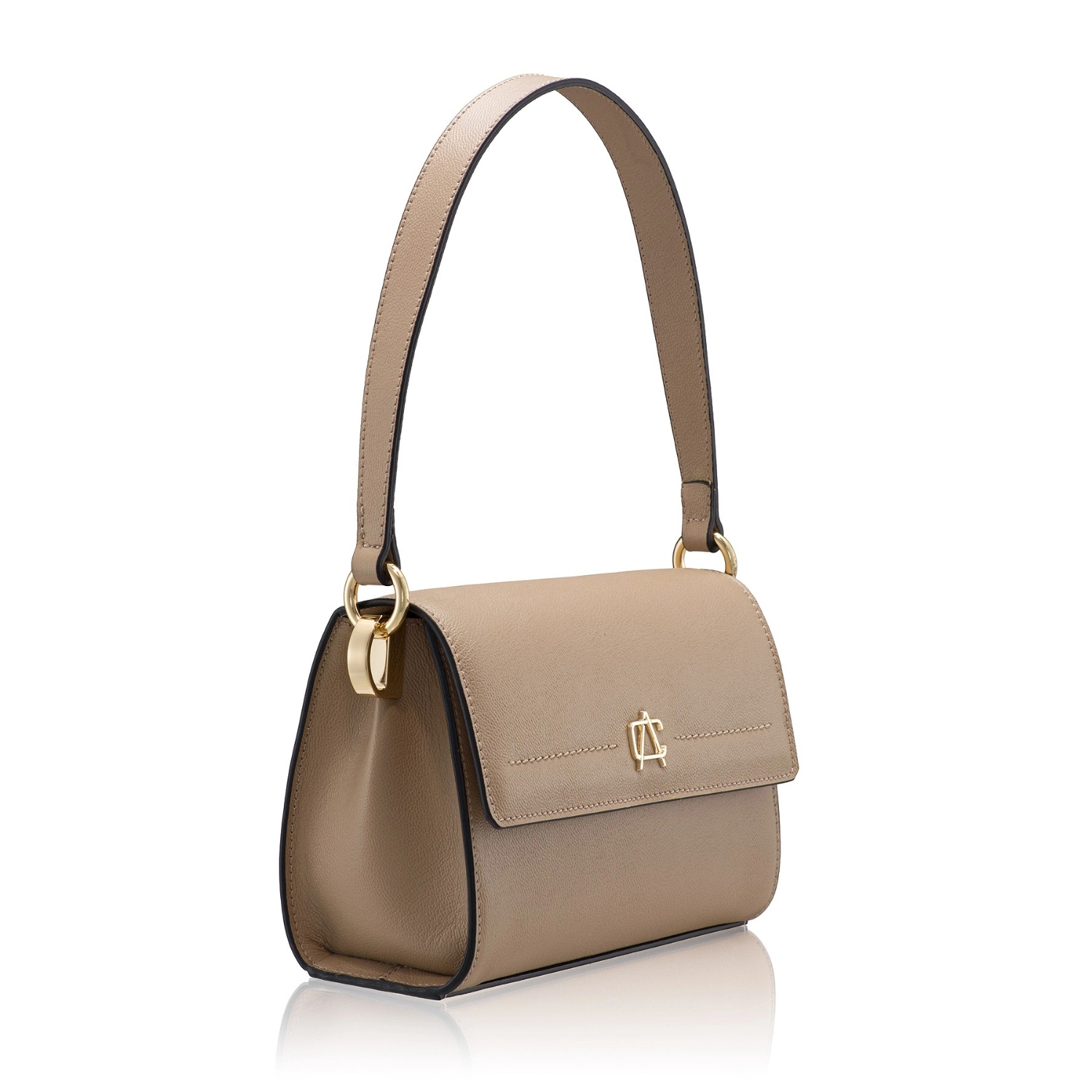 Imagine Geanta dama de umar IRISA 01 VITELLO STAMP BEJ