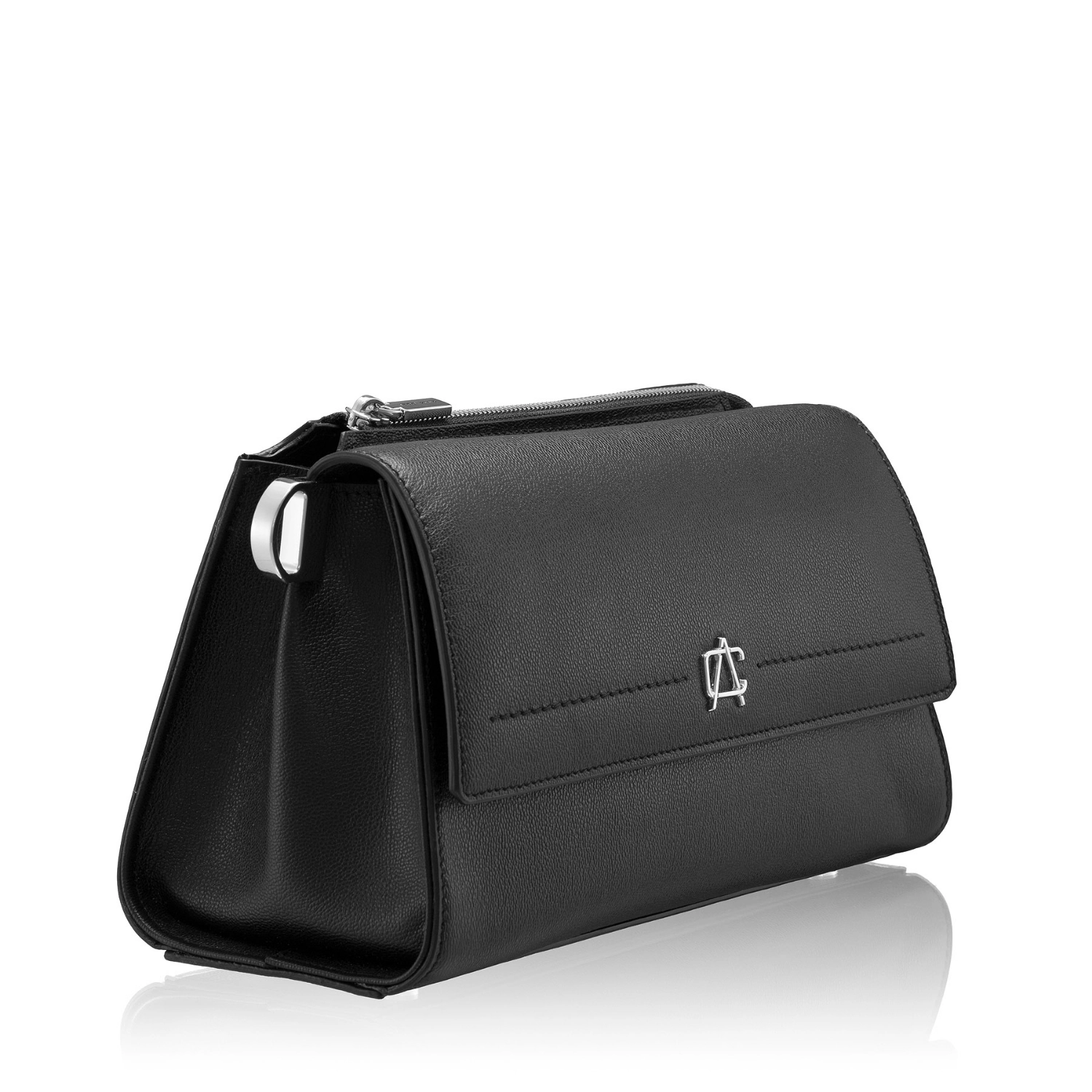 Imagine Geanta dama de Umar IRISA 02 VITELLO STAMP NEGRU