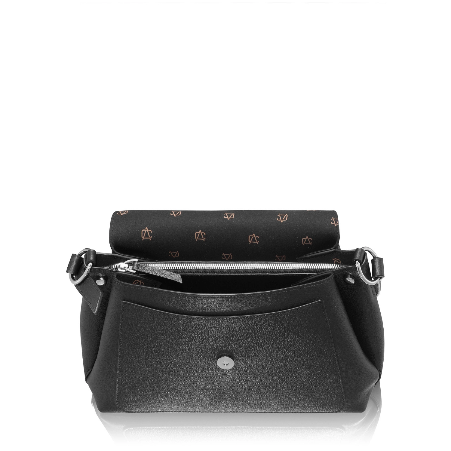 Imagine Geanta dama de umar HELGA 01 VITELLO STAMP NEGRU