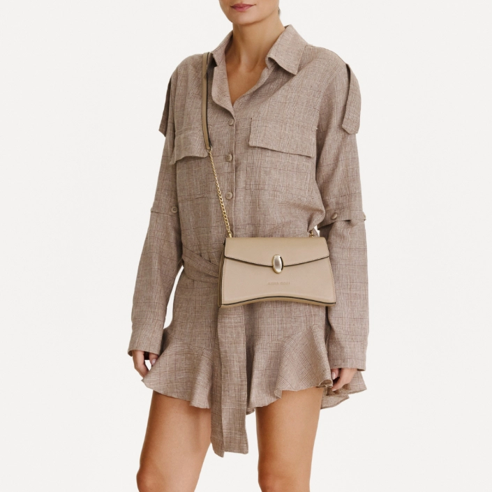 Geanta dama de umar LIORA 03 VITELLO BEJ