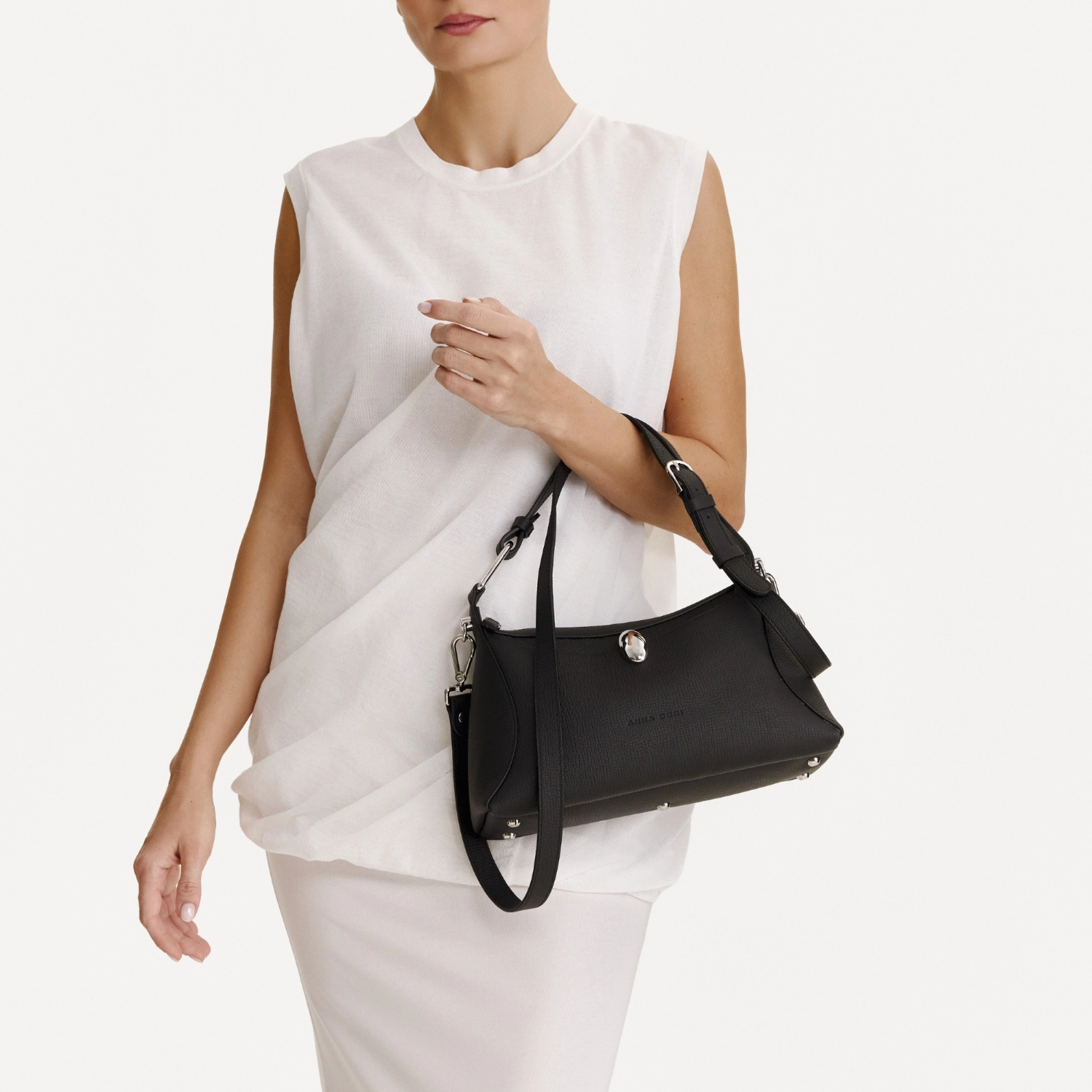 Imagine Geanta dama de Mana LIORA 01 BOTTALATO NEGRU