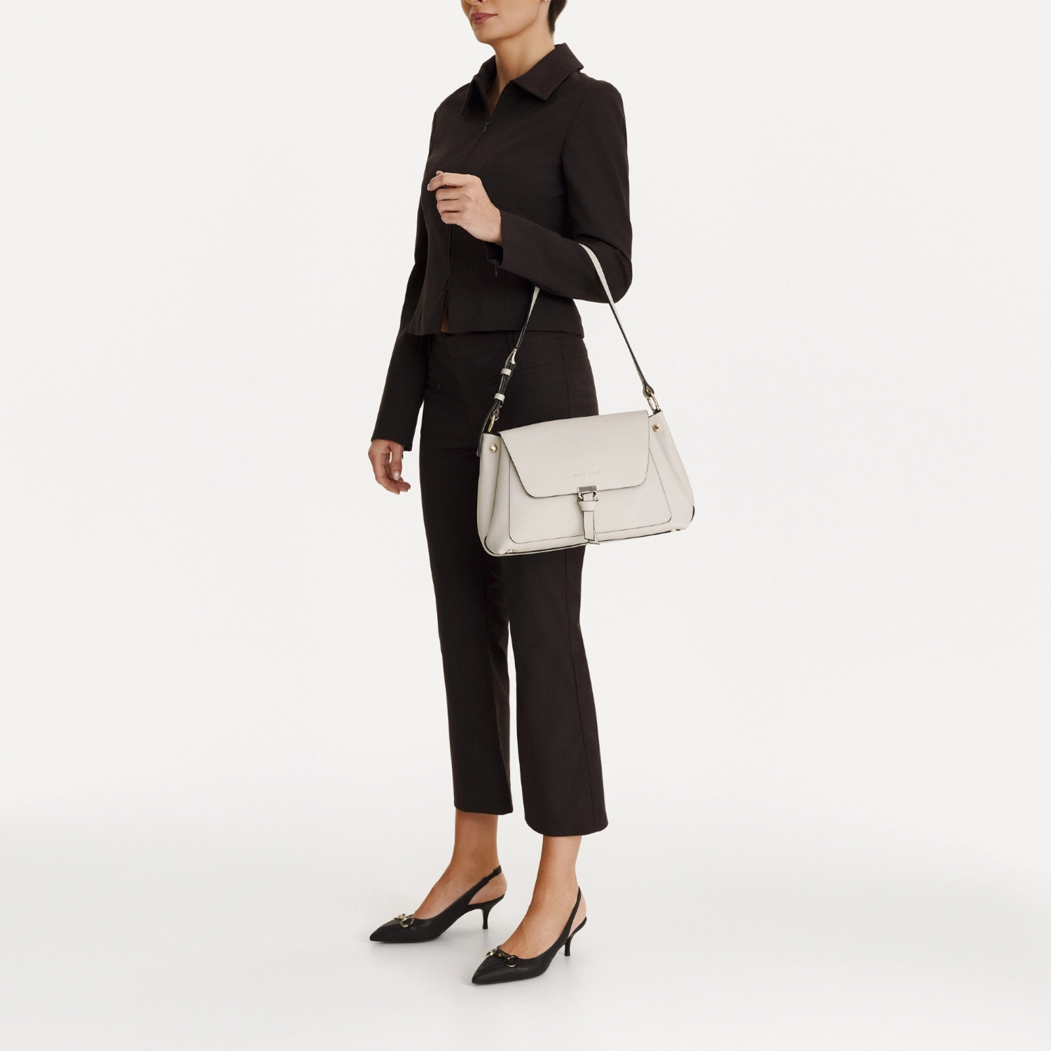 Imagine Geanta dama de umar HELGA 01 BOTTALATO PANNA