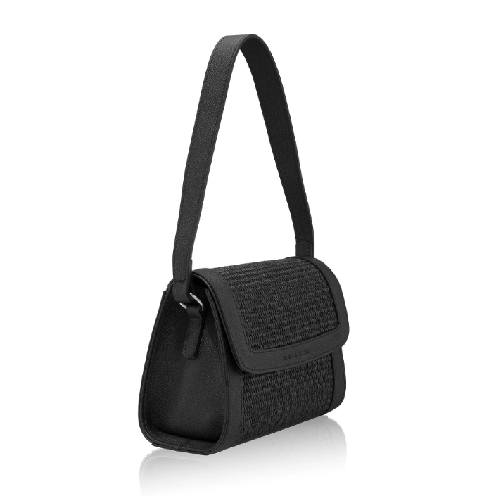 Geanta dama de umar CORELIA 02 BOTT+RAFIA NEGRU