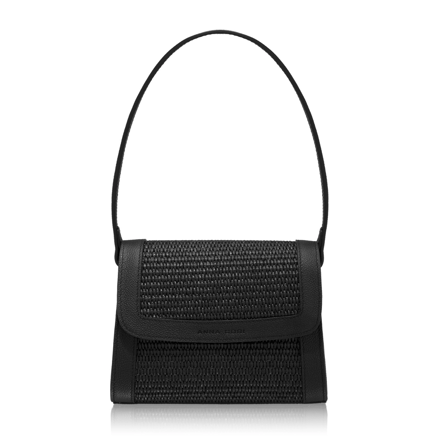 Imagine Geanta dama de umar CORELIA 02 BOTT+RAFIA NEGRU