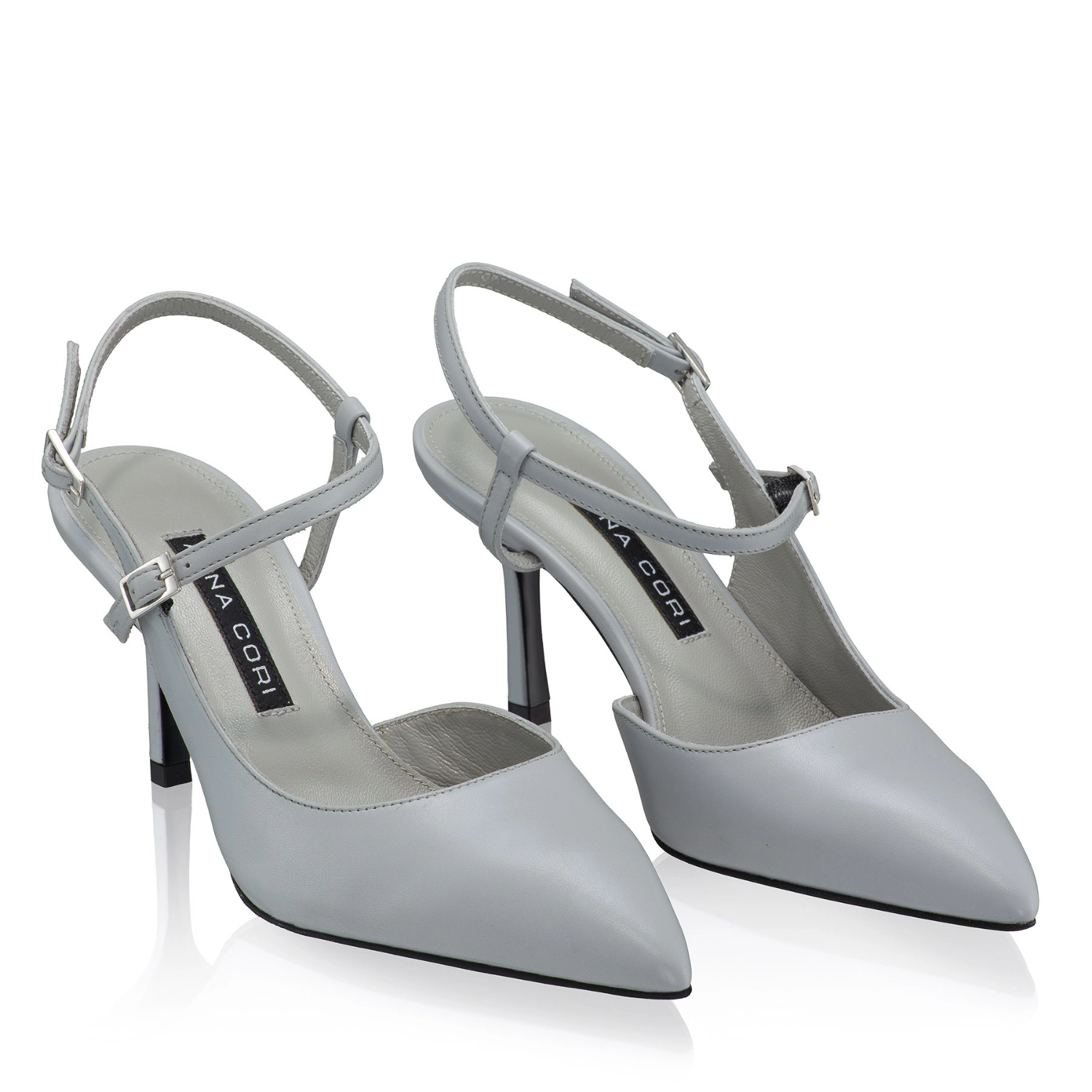 Imagine Pantofi Decupati Dama 8460 Vitello Gri