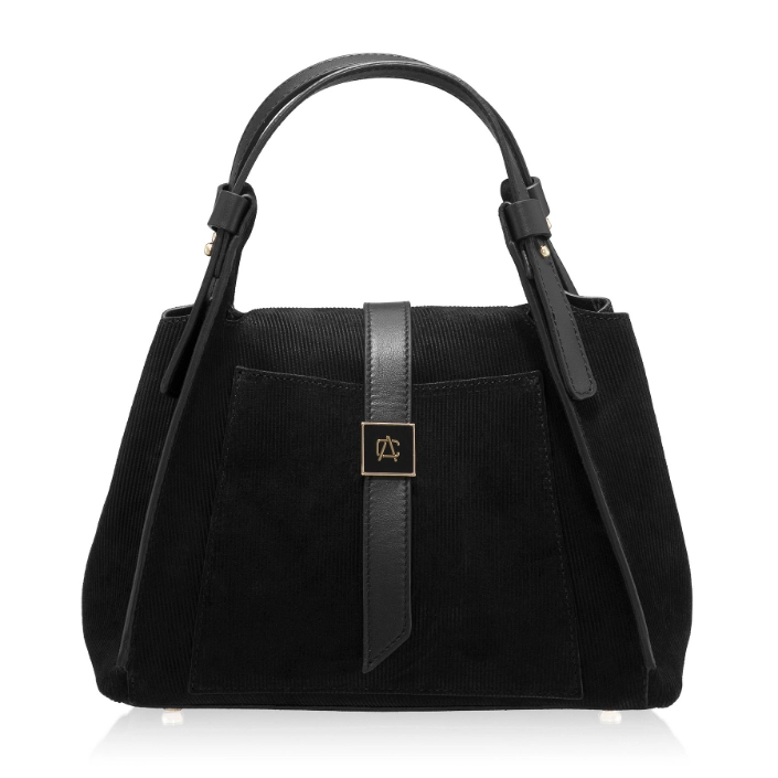 Picture of Women Leather Handbag BLUMA 01 CRST REIAT+VIT BLACK