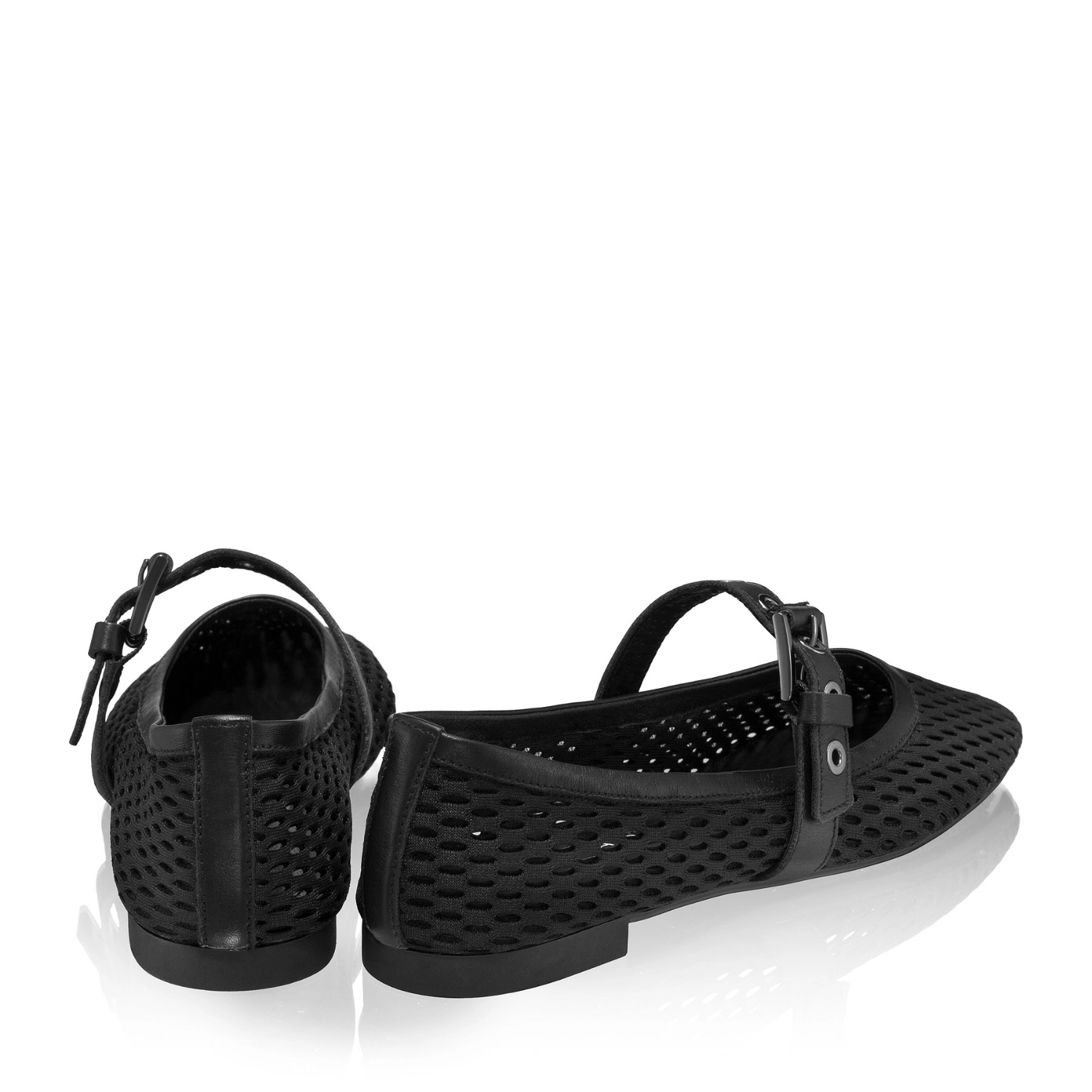 Picture of Women's Ballerinas 8405 Vitello+Rete Black