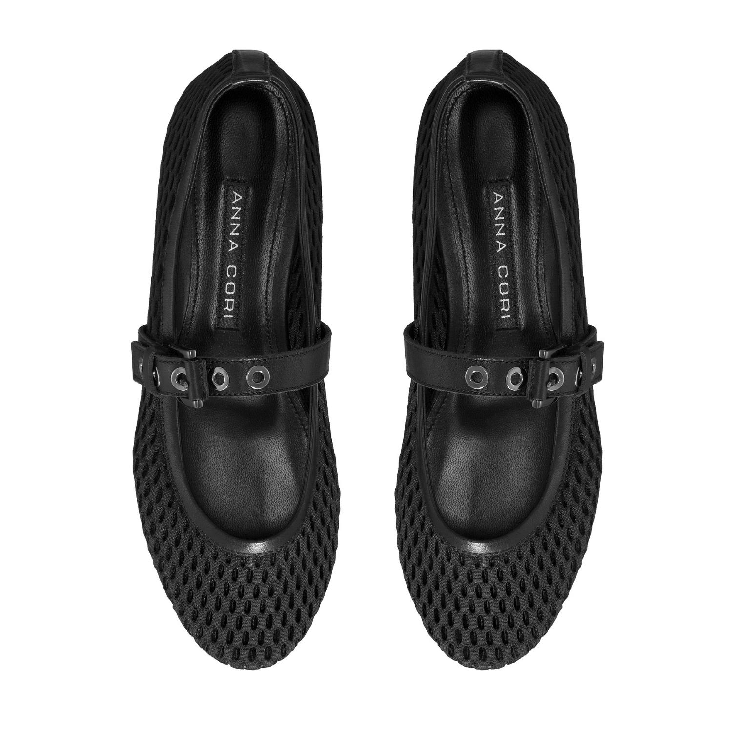 Picture of Women's Ballerinas 8405 Vitello+Rete Black