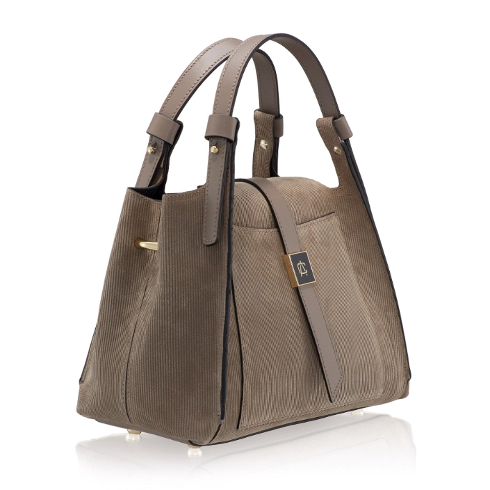 Geanta dama de Mana BLUMA 01 CRST REIAT+VIT TAUPE Geanta dama de Mana BLUMA 01 CRST REIAT+VIT TAUPE