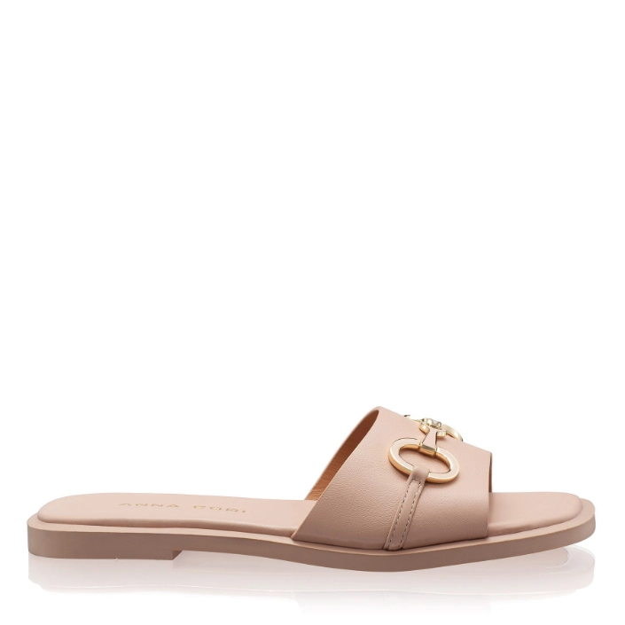 Picture of Women Leather Mules 8332 Vitello Nude