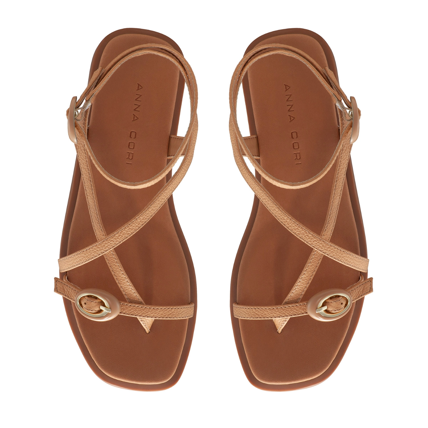 Picture of Women's leather sandals 8379 Bottalato Cappuccino