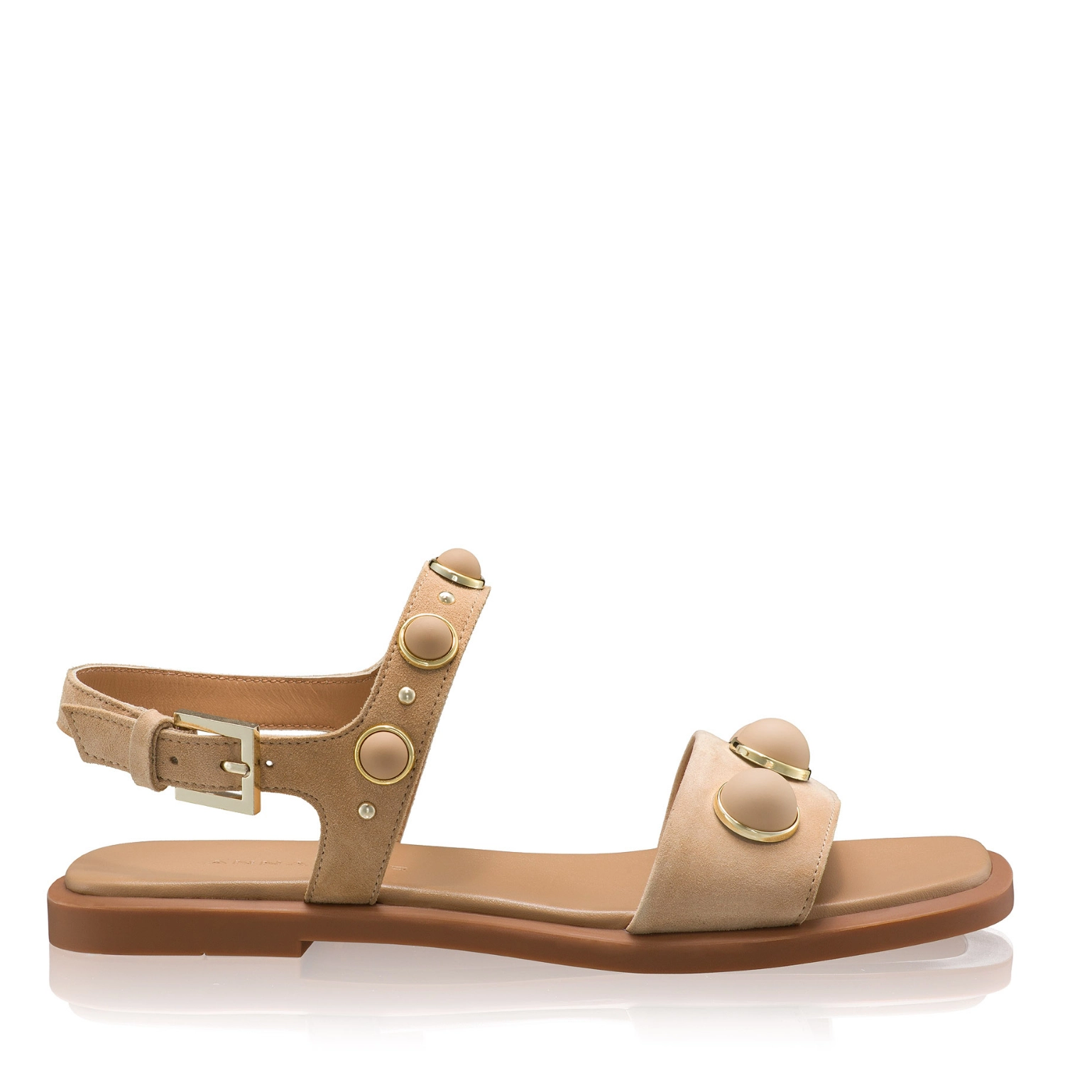 Picture of Women's Leather Sandals 8308 Beige Suede