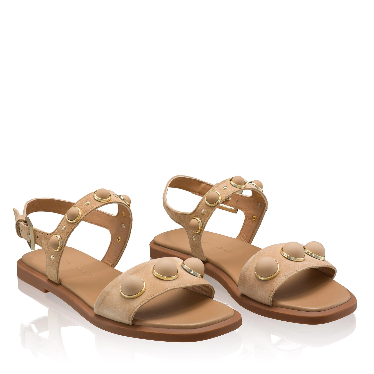 Picture of Women's Leather Sandals 8308 Beige Suede