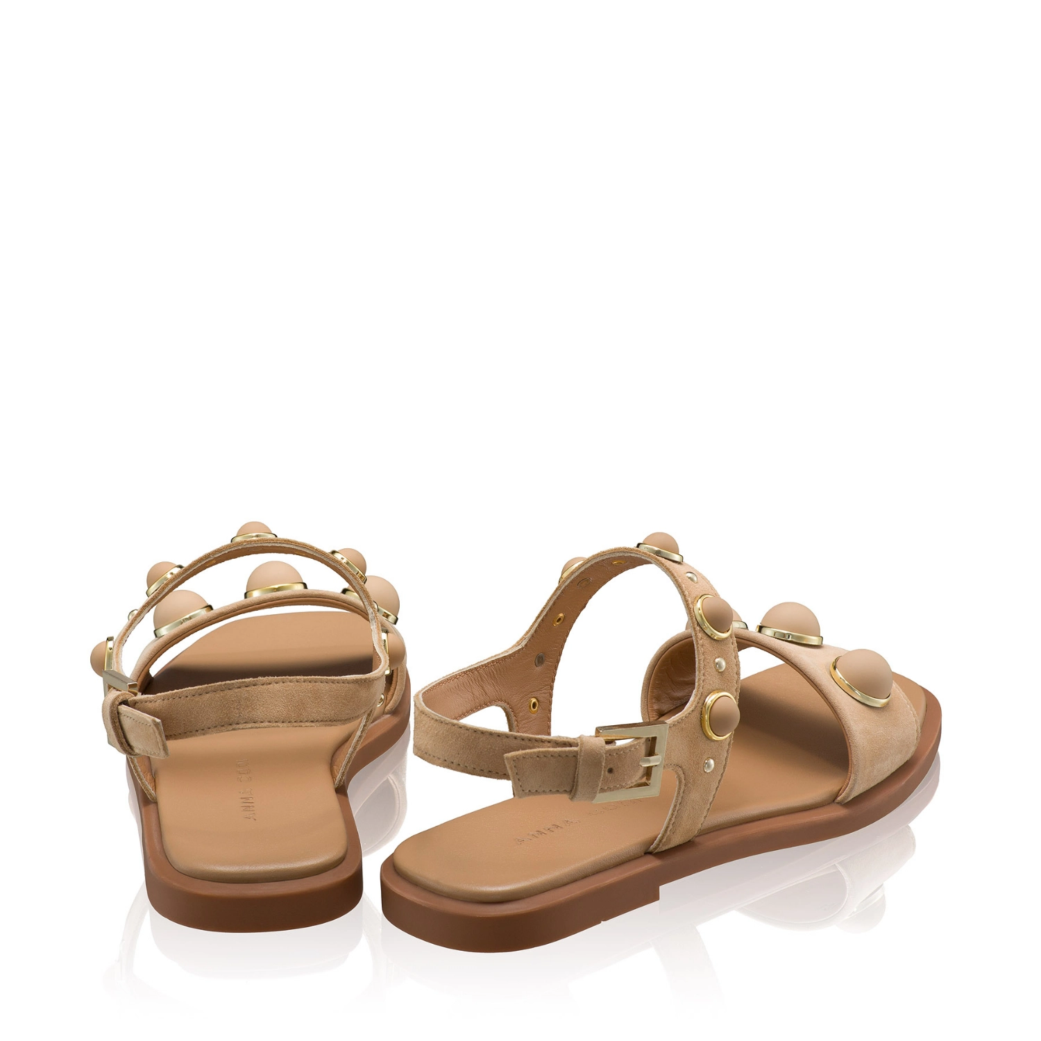 Picture of Women's Leather Sandals 8308 Beige Suede