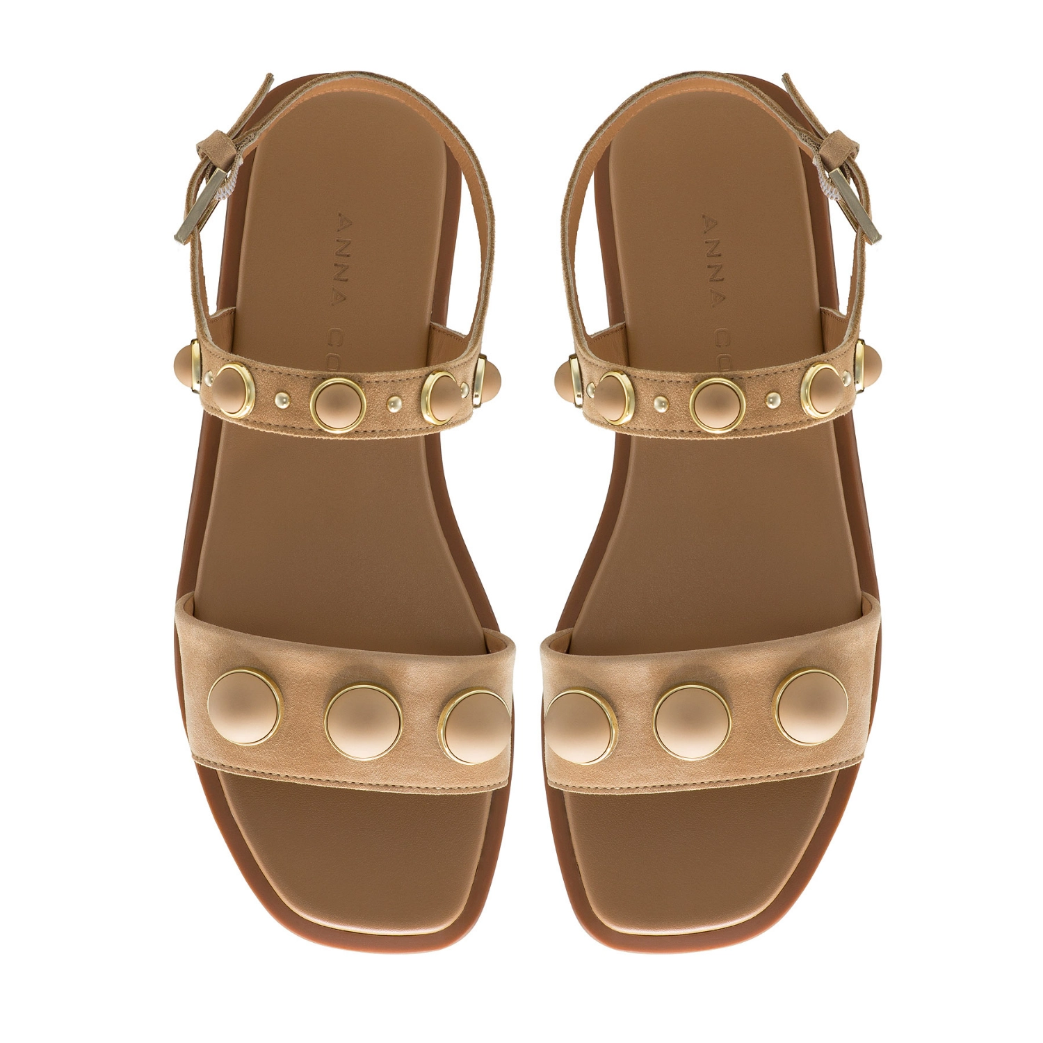 Picture of Women's Leather Sandals 8308 Beige Suede