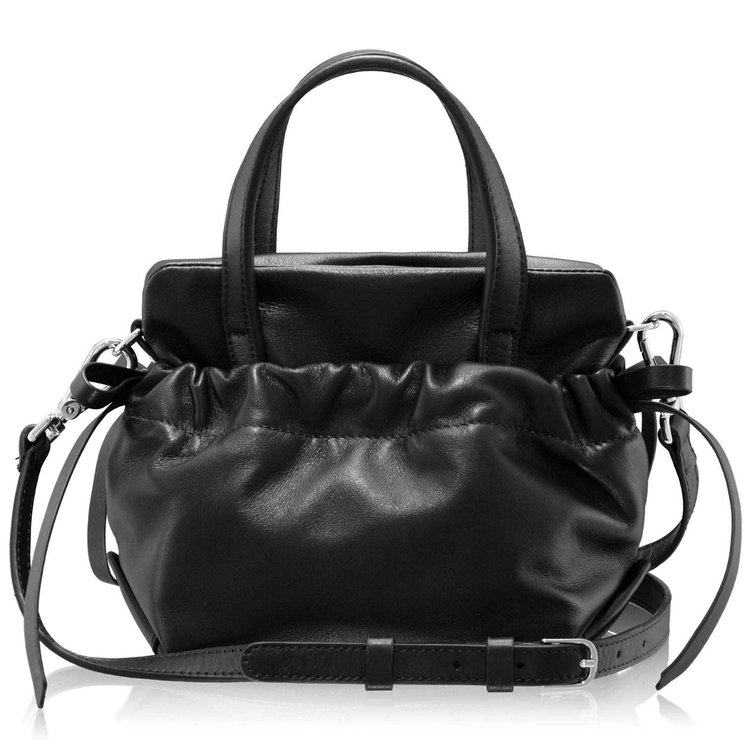 Picture of Women shoulder bag IANA 02 VITELLO BLACK