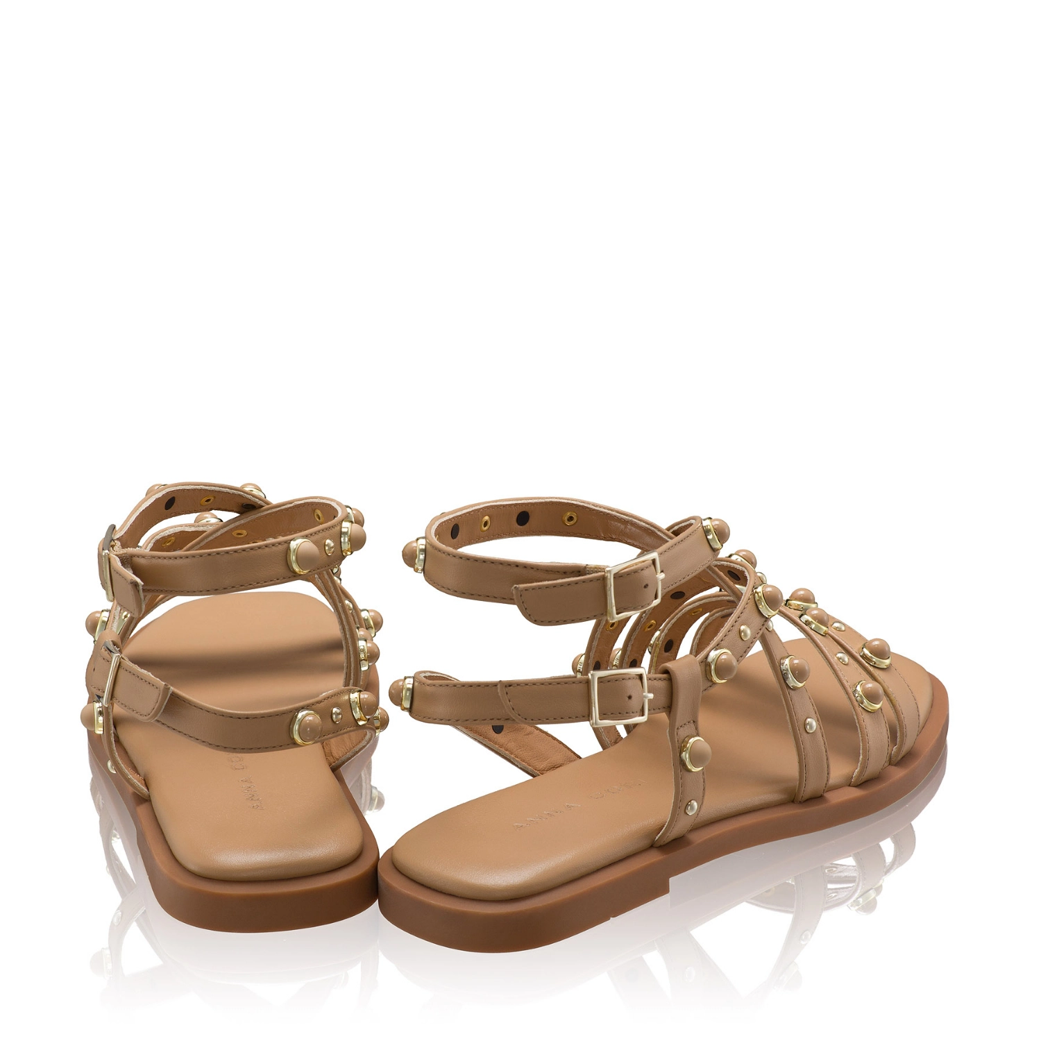 Picture of Women's Leather Sandals 8366 Vitello Cappuccino