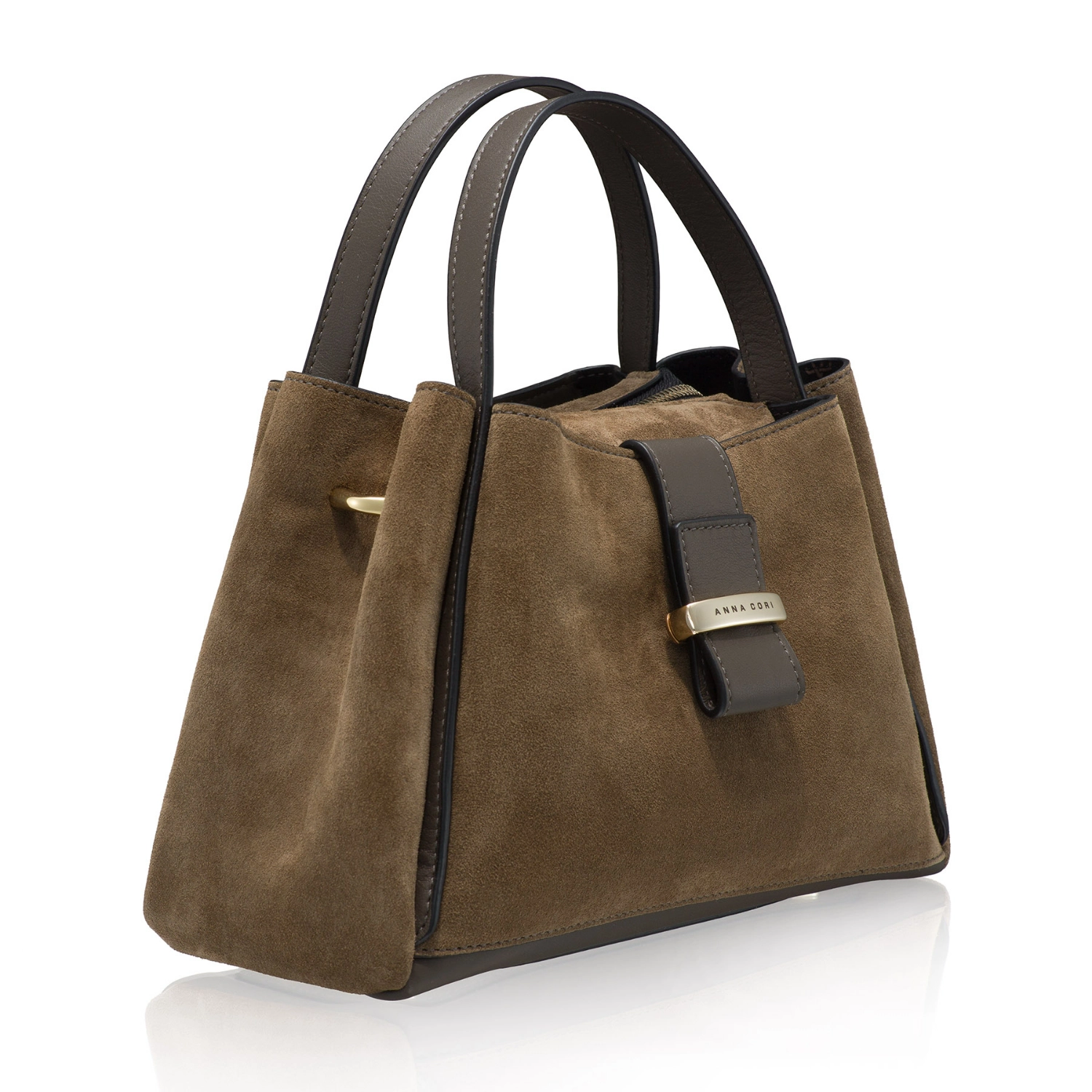 Picture of Women Leather Handbag DIONA 01 CROSTA+VIT MILITARE