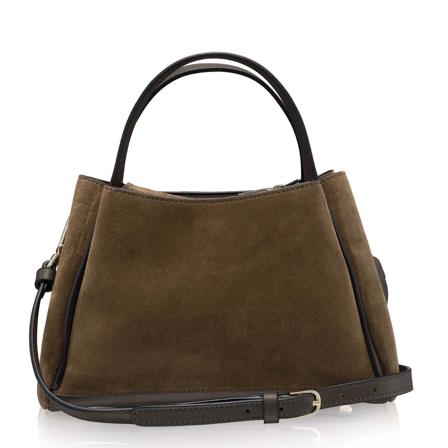 Picture of Women Leather Handbag DIONA 01 CROSTA+VIT MILITARE