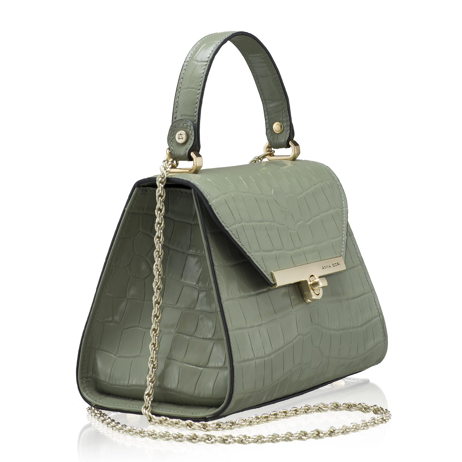 Imagine Geanta Dama de Mana MARY 01 CROCO OLIVE