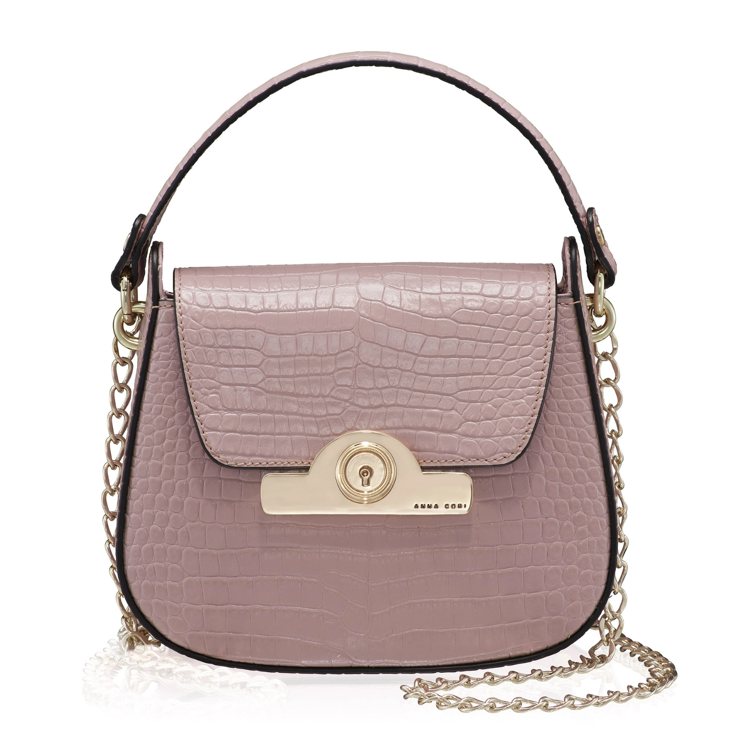 Imagine Geanta dama de umar DANYA CROCO PINK