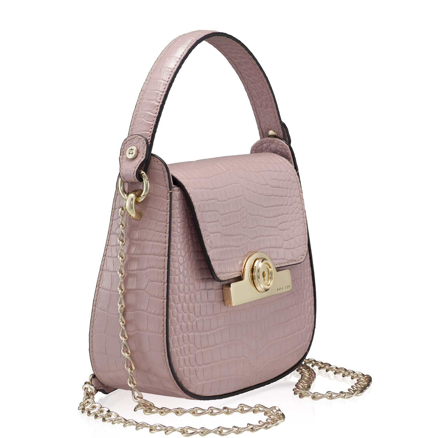 Imagine Geanta dama de umar DANYA CROCO PINK