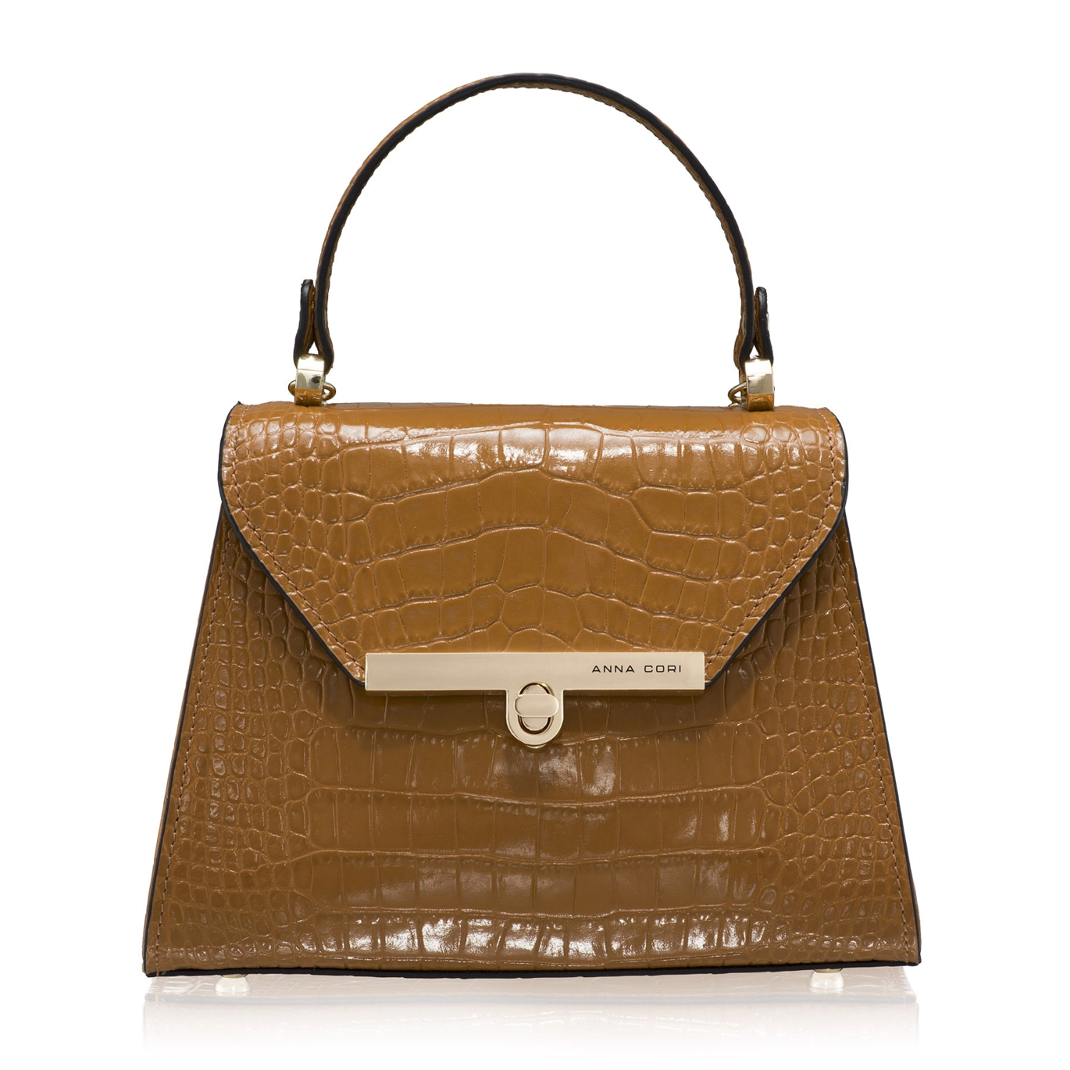 Imagine Geanta Dama de Mana MARY 01 CROCO CAMEL