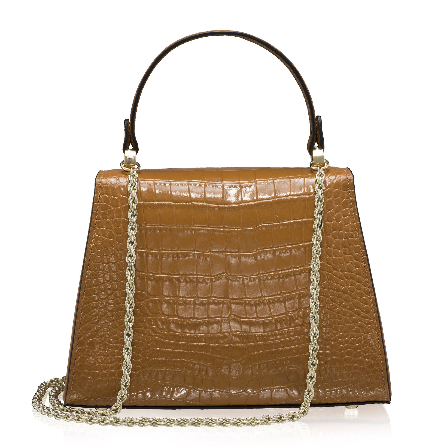 Imagine Geanta Dama de Mana MARY 01 CROCO CAMEL