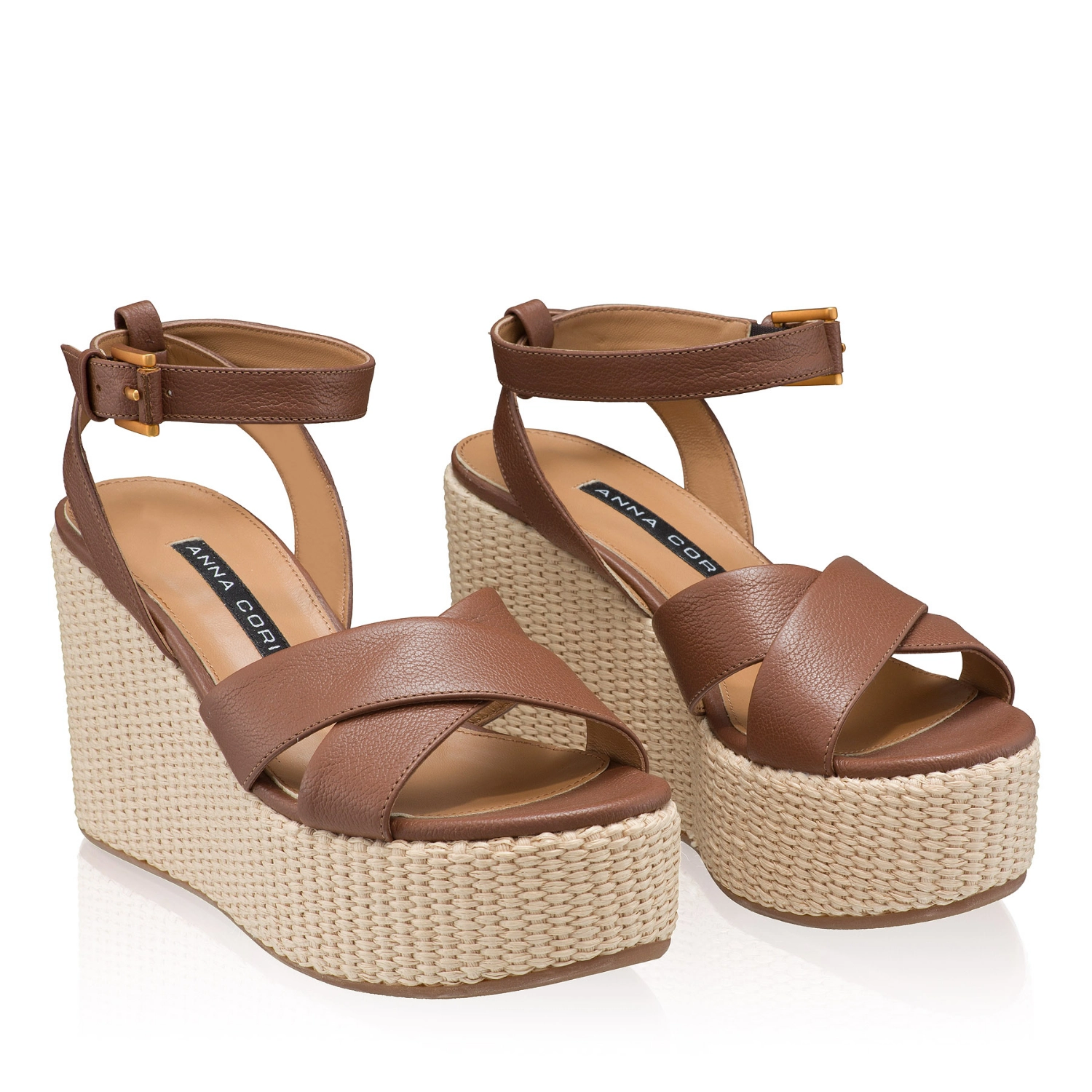 Picture of Women Leather Sandals 8089 Vitello Brown