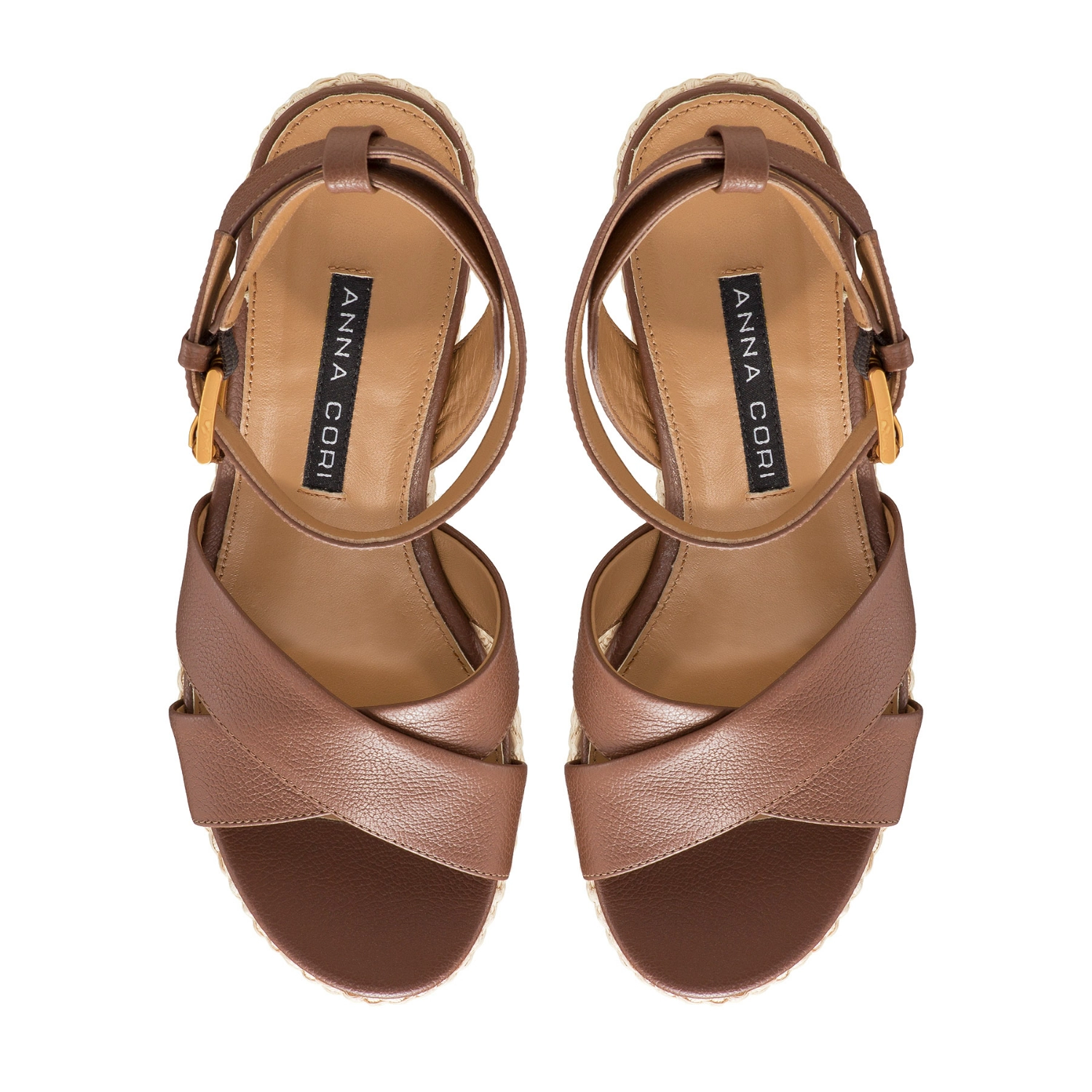 Picture of Women Leather Sandals 8089 Vitello Brown