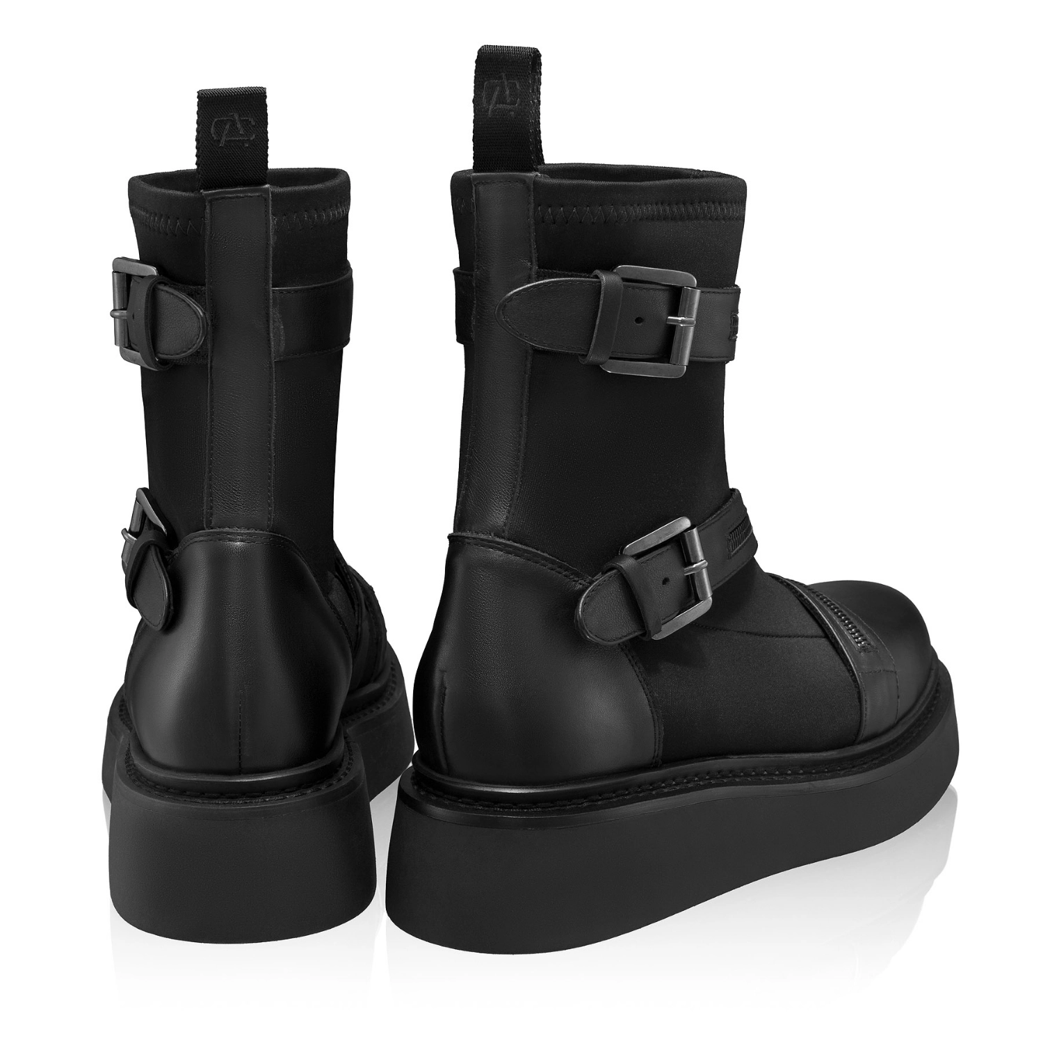 Imagine Ghete Dama 8608 Vitello+Stretch Negru