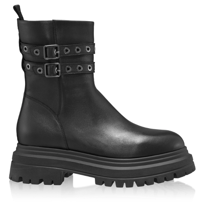 Picture of Suede Leather Ankle-Boots 8607 Vitello Black