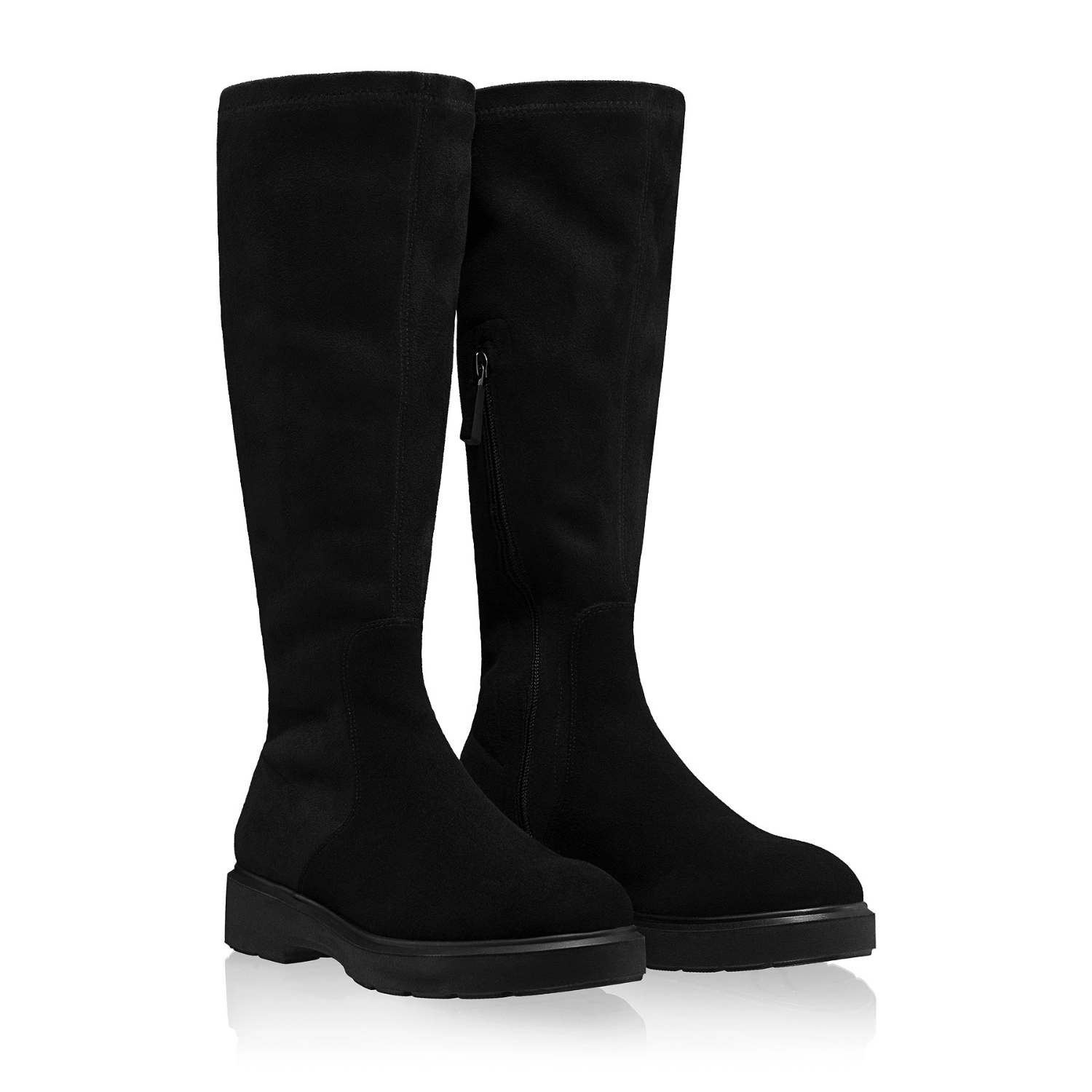 Imagine Cizme Dama 8537 Camoscio+Stretch Negru