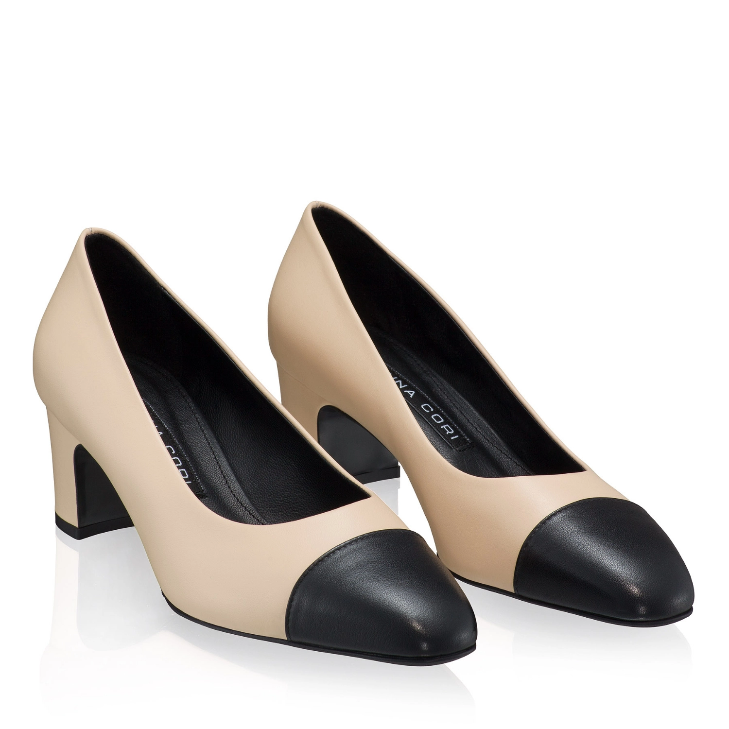 Picture of Elegant Women's Shoes 8605 Vitello Sabbia+Black