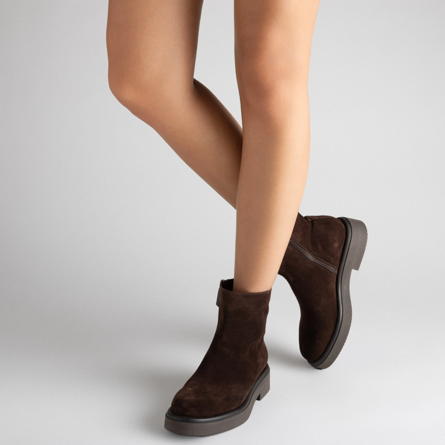 Picture of Women Leather Ankle-Boots 8600 Crosta Brown