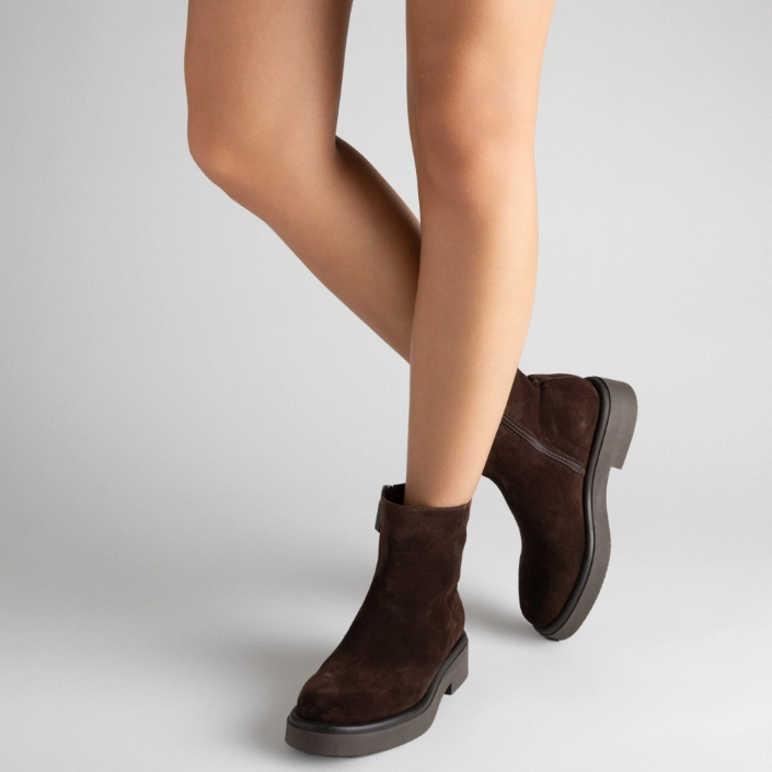 Women Leather Ankle-Boots 8600 Crosta Brown