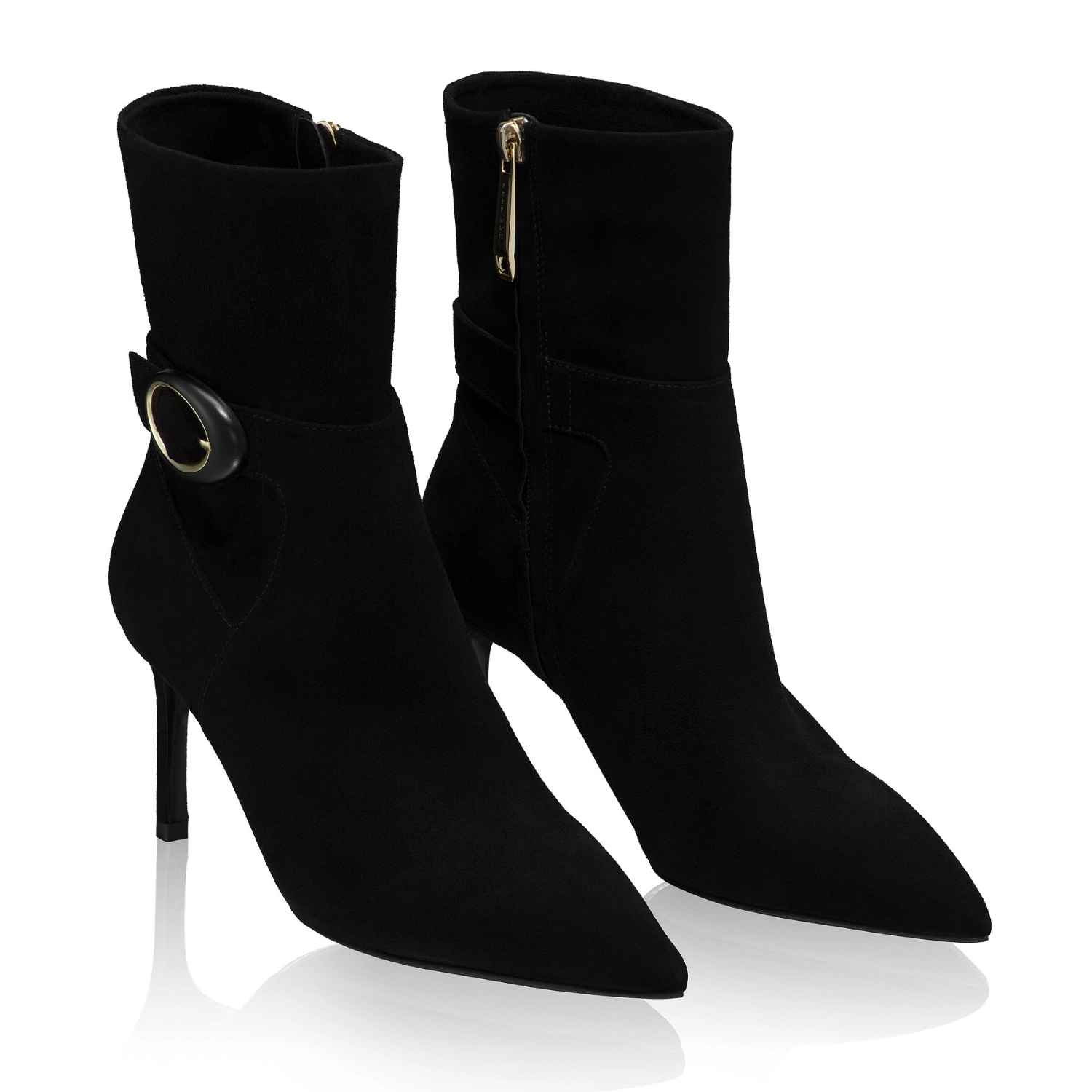 Imagine Botine Dama 8628 Camoscio Negru