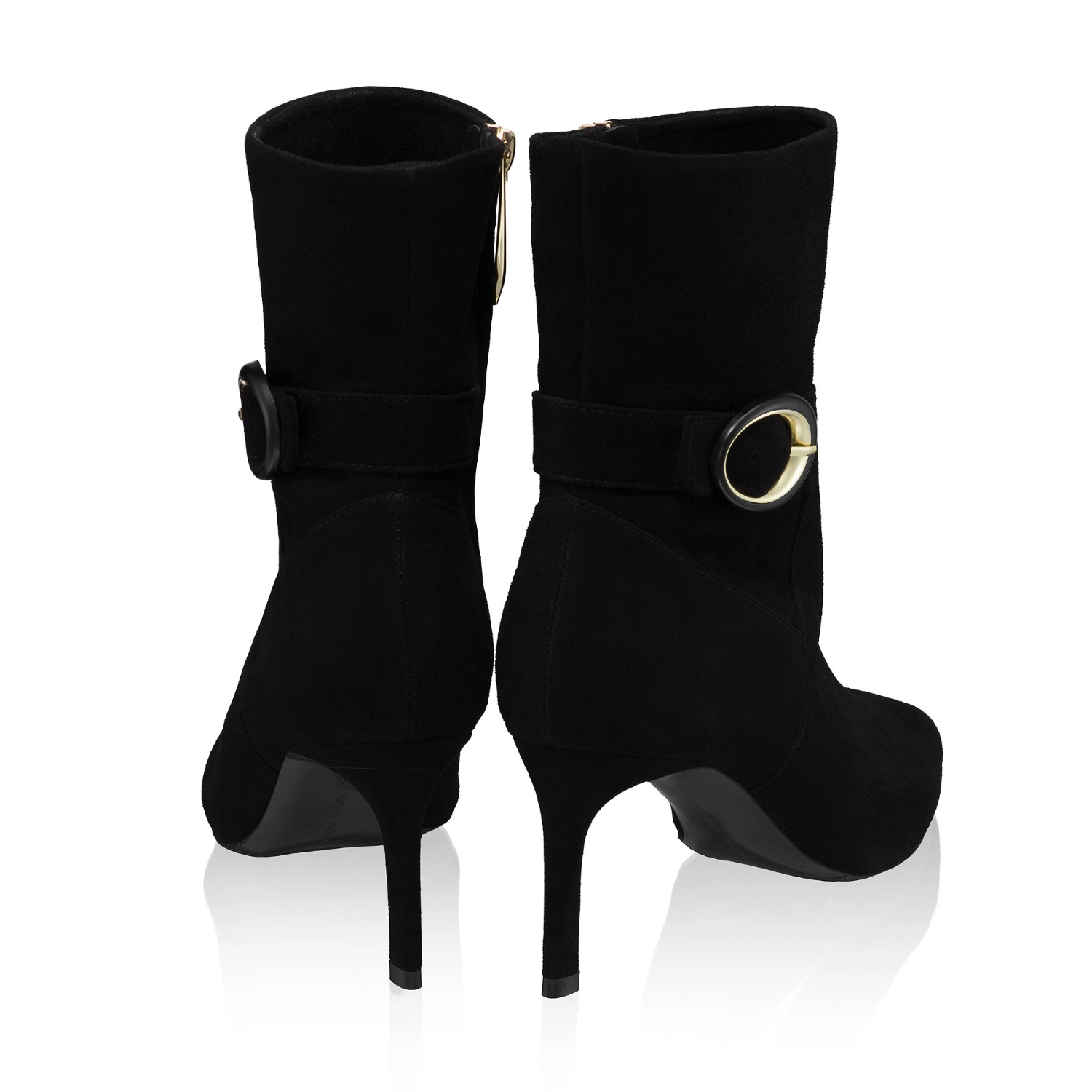 Imagine Botine Dama 8628 Camoscio Negru