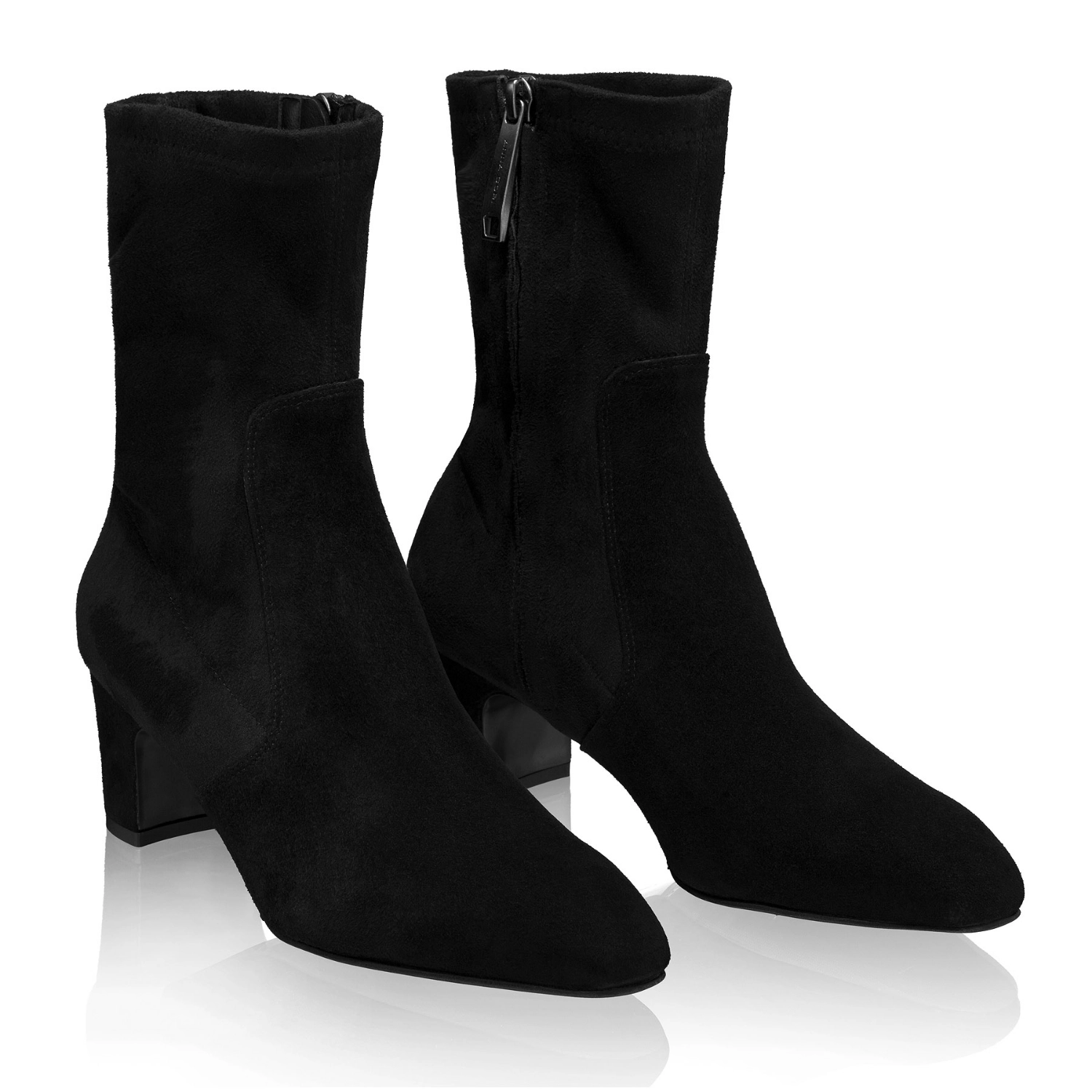 Imagine Botine Dama 8545 Camoscio+Stretch Negru