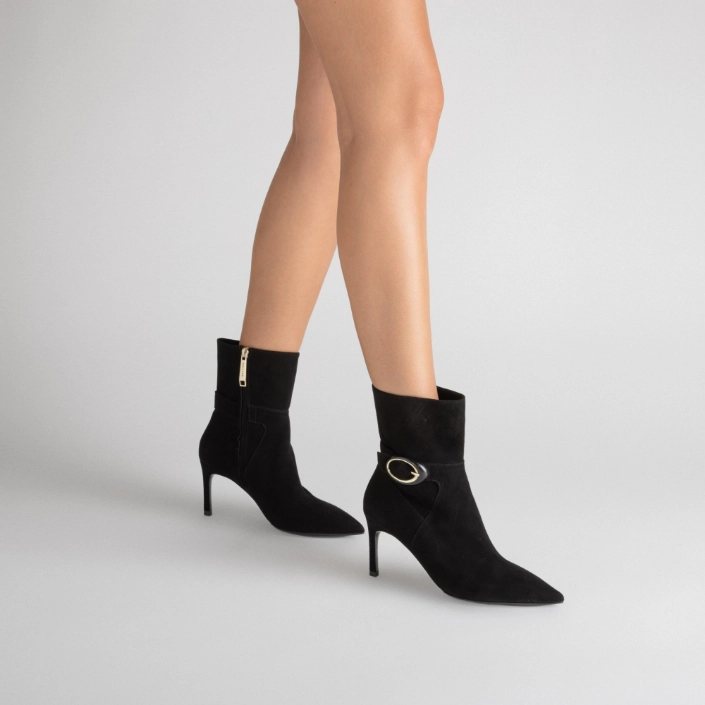 Botine Dama 8628 Camoscio Negru