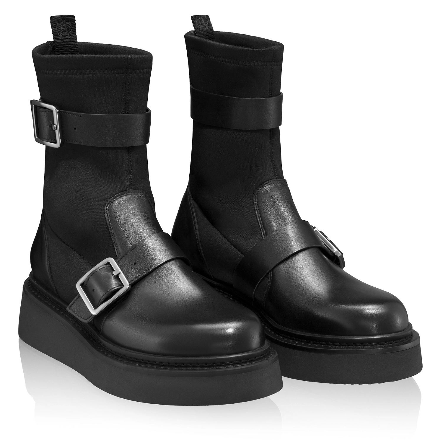Imagine Ghete Dama 8563 Vitello+Stretch Negru