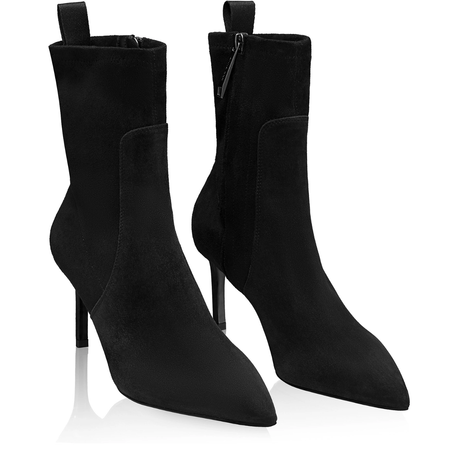 Imagine Botine Dama 8611 Camoscio+Stretch Negru