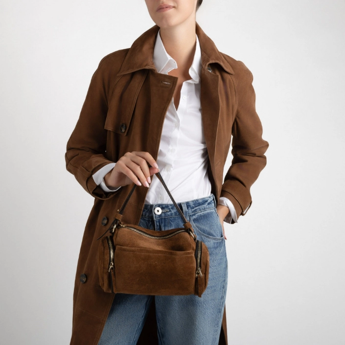 Handbag BERRY 01 CROSTA COGNAC