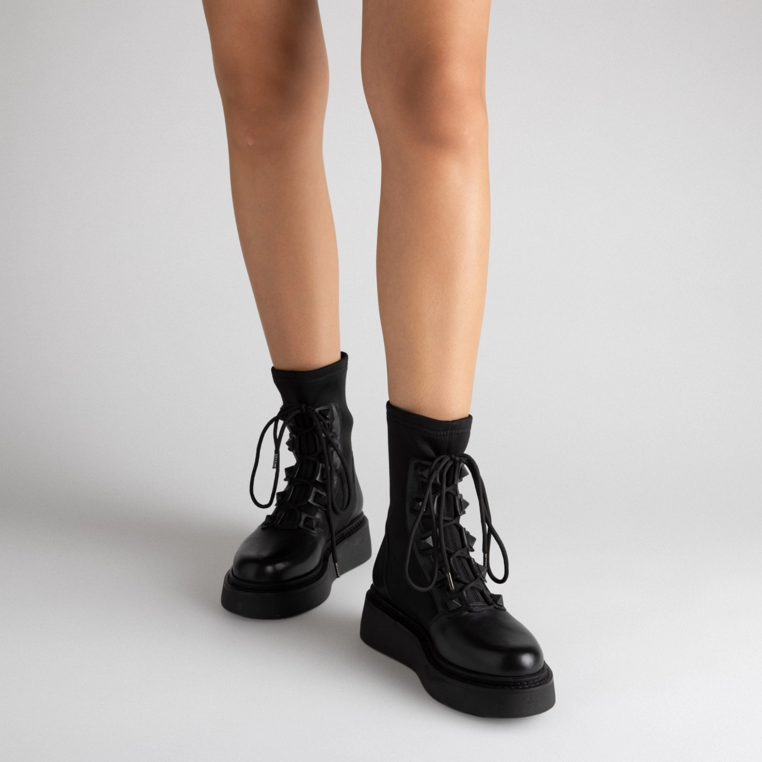 Imagine Ghete Dama 8580 Vitello+Stretch Negru
