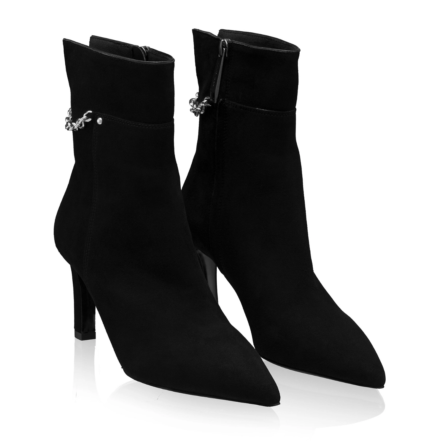 Imagine Botine Dama 8636 Camoscio Negru