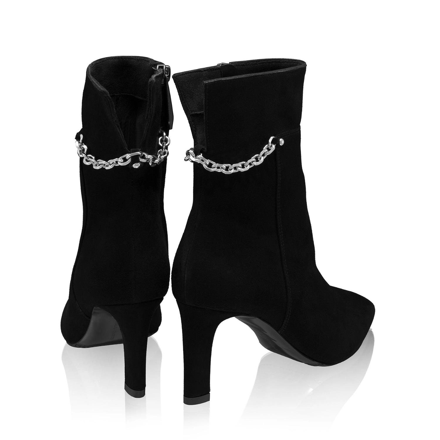 Imagine Botine Dama 8636 Camoscio Negru